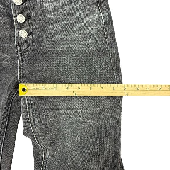 PacSun Jeans Women’s Size 24 (25x27) Black Button Fly Ultra High‎ Rise Slim Worn - Picture 10 of 15